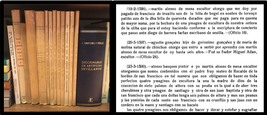 Image of books and extracted text examples.