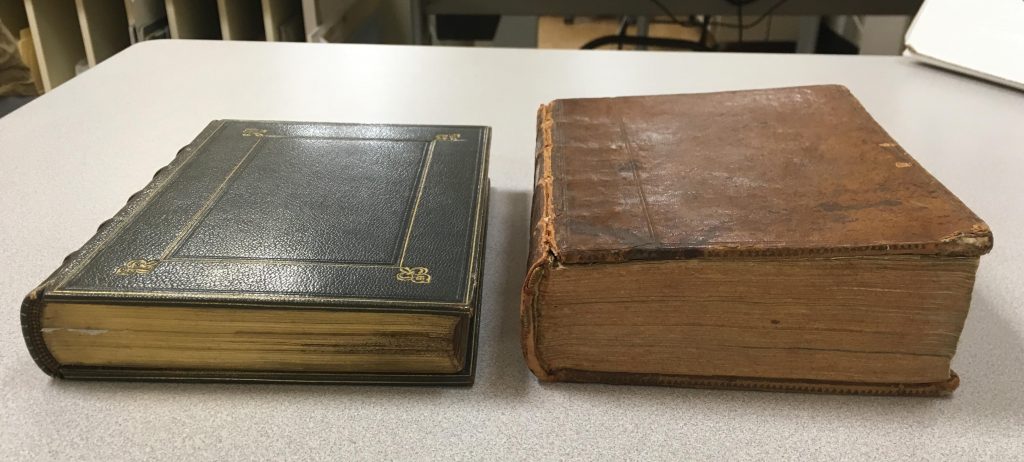 Two books side by side, one thinner and one thicker
