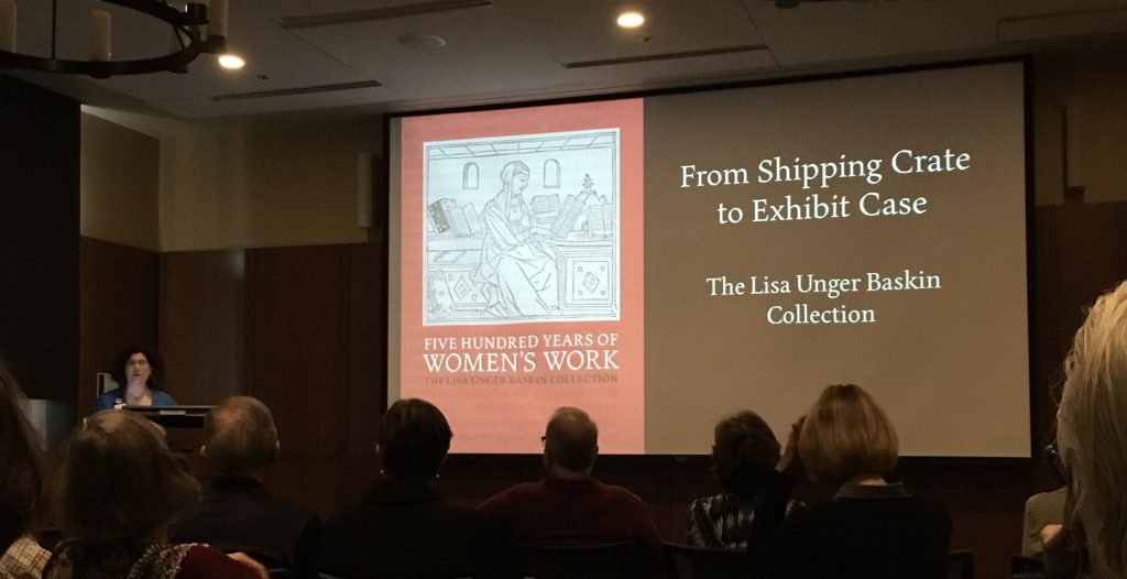 Naomi Nelson, Director of Duke's David M. Rubenstein Rare Book & Manuscript Library, speaks about the Lisa Unger Baskin Exhibit.
