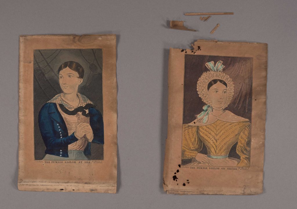 two prints of female sailors