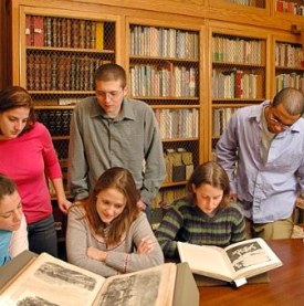 Instruction Session in the Rare Book Room