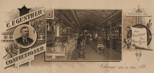 Letterhead for C. F. Gunther, Confectioner