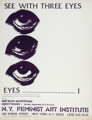 New York Feminist Art Institute poster, ca. 1980s