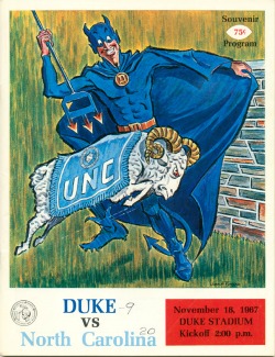 Football Game Program Cover, Duke vs. UNC, 1967