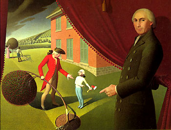 Parson Weems' Fable, by Grant Wood