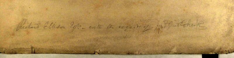 Autograph Signature: George Cruikshank’s signature in a dedication written in pencil along the bottom of the print.