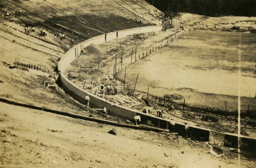 Construction of Duke Stadium, 1929