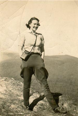 Elizabeth Hatcher Conner on an Explorers Club Outing, ca. late 1930s