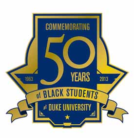 Logo for the Commemoration of 50 Years of Black Students at Duke University