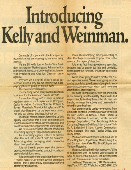 Kelly and Weinman - Blog