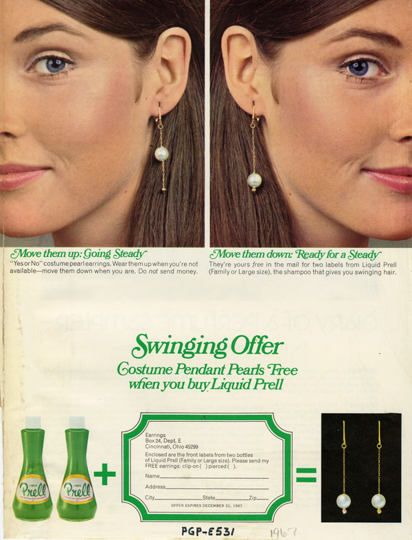 Prell and earrings1967 - Blog