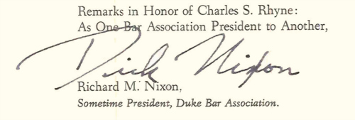 Richard Nixon Signature