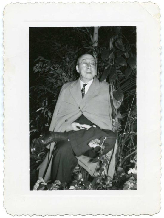 Professor James Cannon beneath the Bo tree, March 6, 1951.
