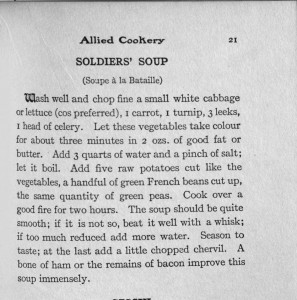 Soldiers' Soup Recipe
