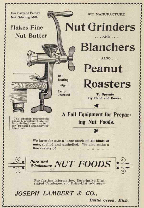 Advertisement from A Guide for Nut Cookery