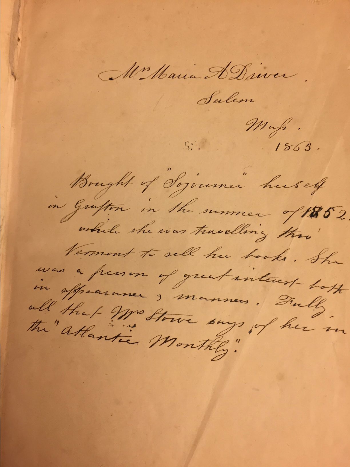 First edition of Sojourner Truth's 'Narrative'