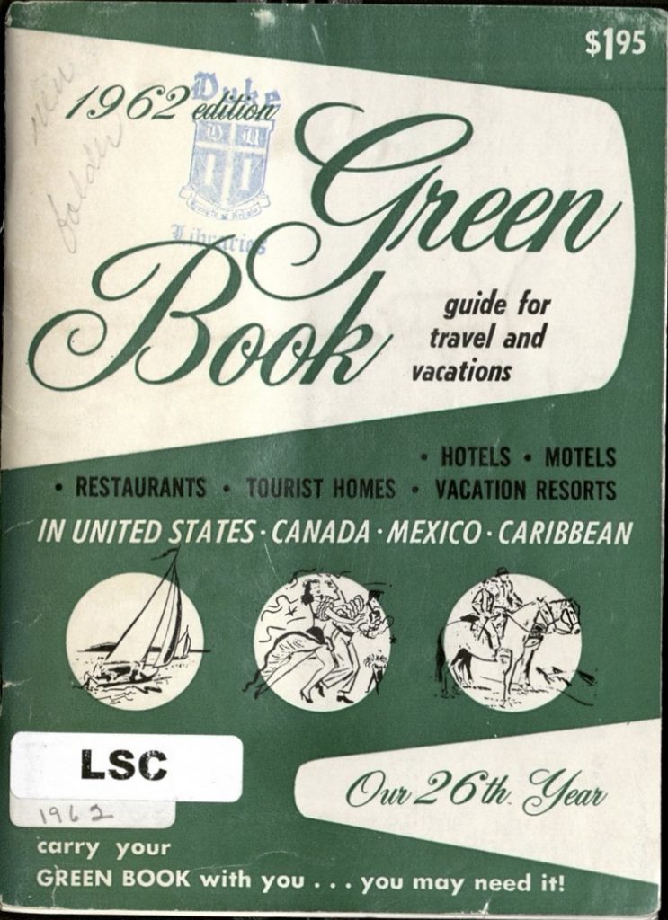 Scan of cover of "1962" edition of Green Book: Guide for Travel and Vacations