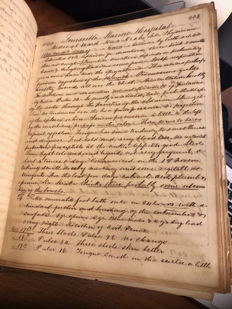 Page of handwritten notes in a notebook. 