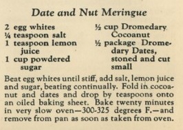 Date and Nut Meringue Recipe
