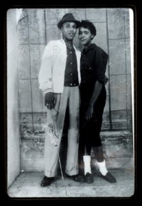 photo image of a man and woman posing in a picture