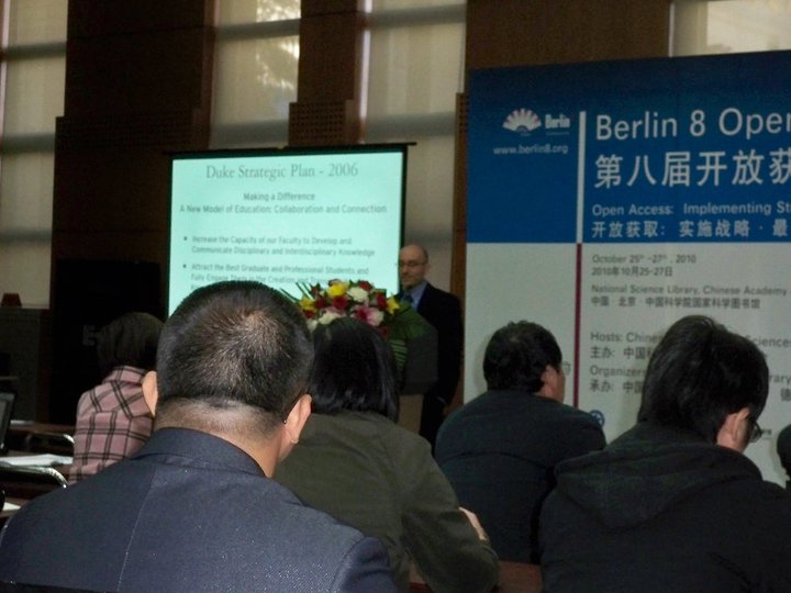Paolo Mangiafico at the Berlin 8 Open Access conference