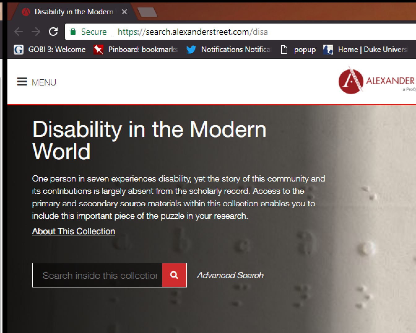 Disability in the Modern World