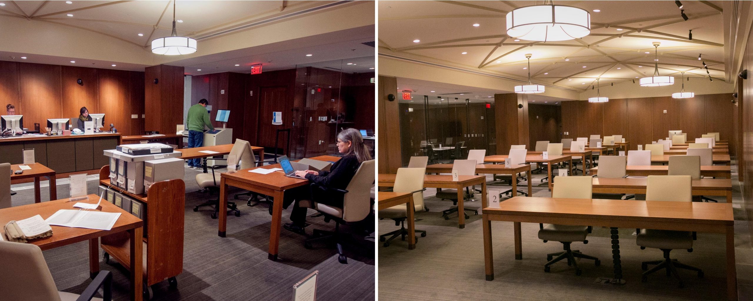 Rubenstein Reading Room before and after