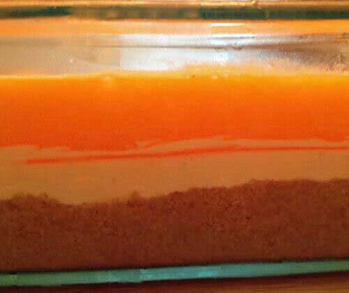 Orange Jello Cake Layers
