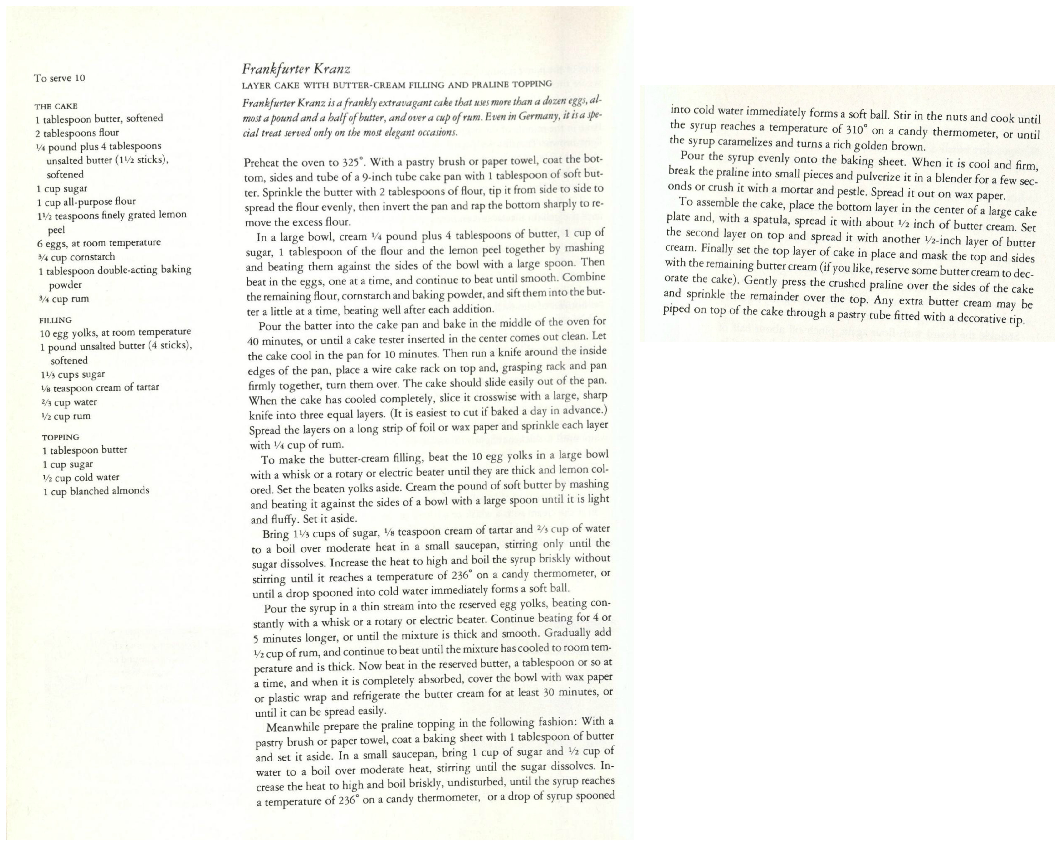 Scanned image of text of recipe