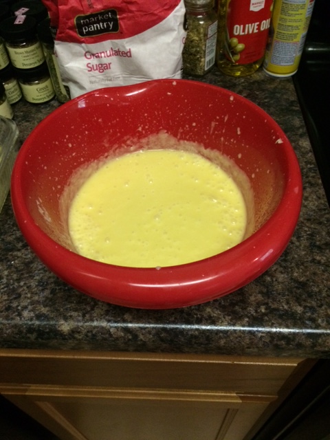 Photograph of frosting in bowl