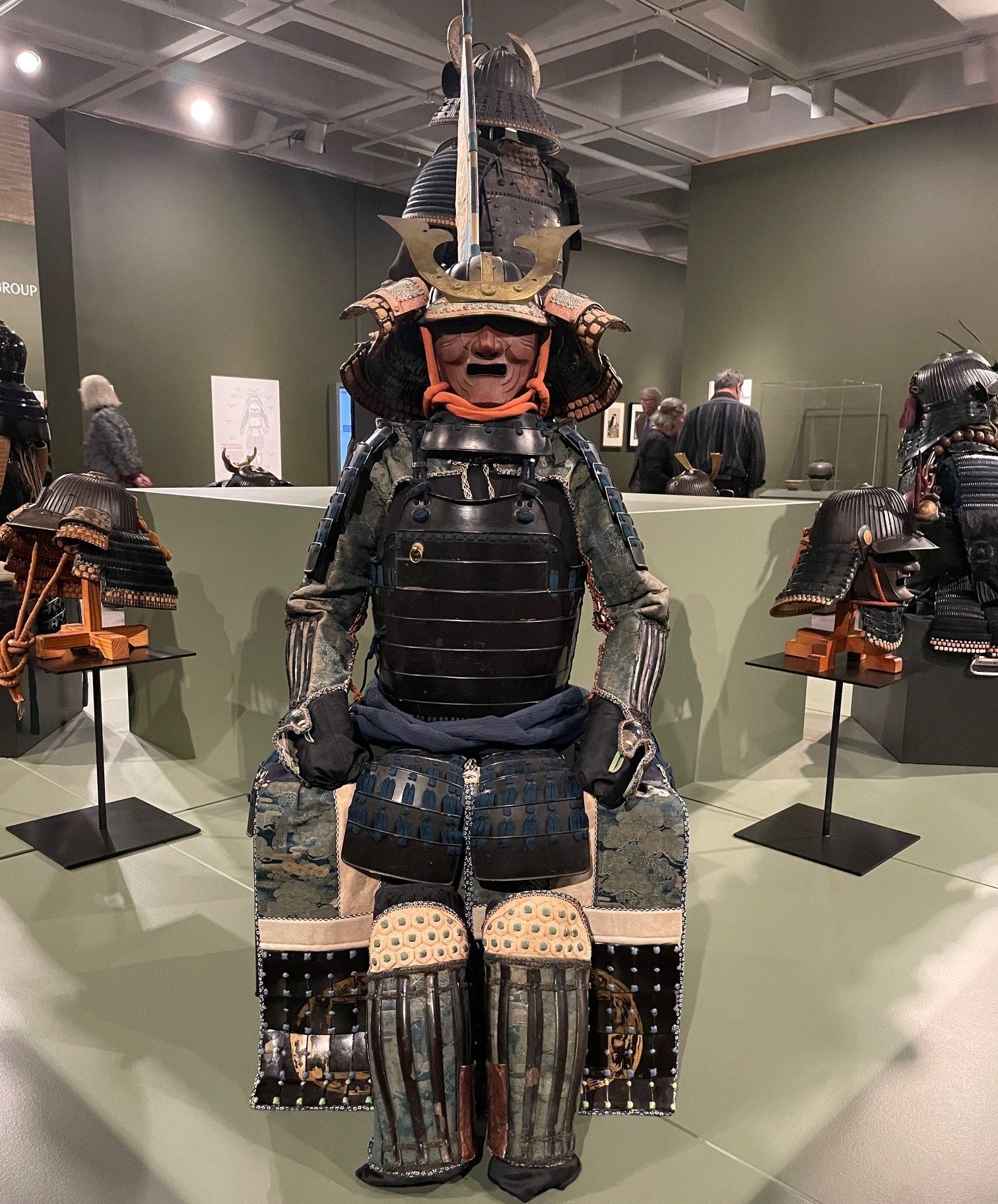 Samurai armor on display at NCMA